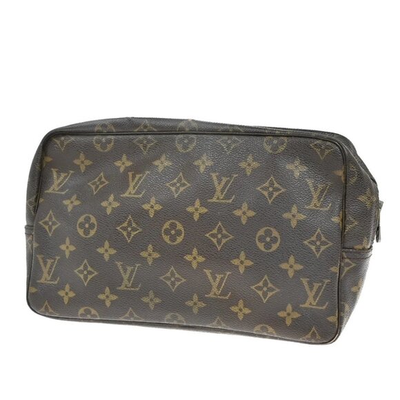 LOUIS VUITTON Trousse Toilette 28 Clutch Hand Bag Monogram Brown - Picture 1 of 13